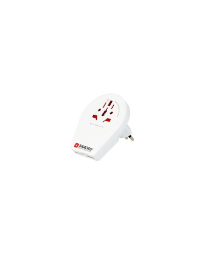 SKROSS Adaptateur de voyage Country World / CH-IT-BRA, USB