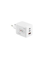 SKROSS Power Charger 100W GaN EU, 2x USB-C, 1x USB-A, white