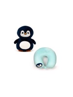 Sombo Coussin de voyage Peluche 2 en 1 Pingouin