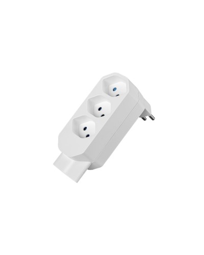 Steffen Manta Mehrfachadapter 4xT13, 1x U, white, drehbar 320°