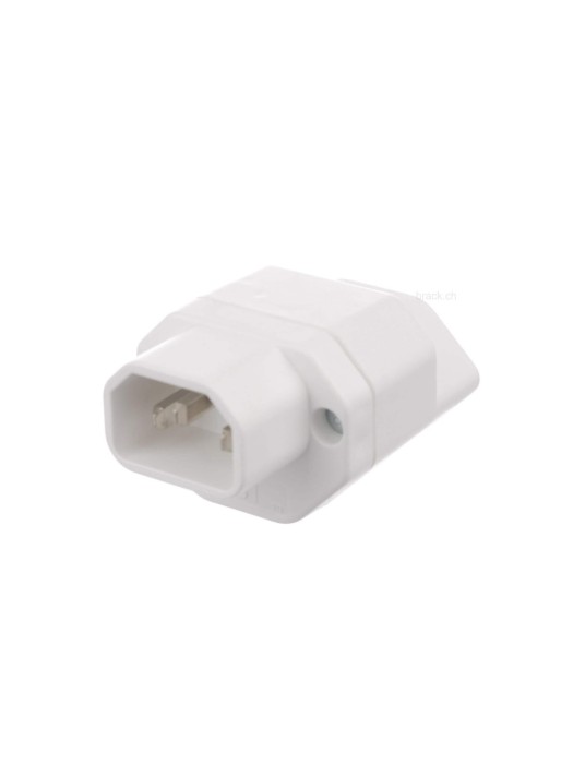 Adaptateur de prise IEC320 vers T13, blanc, 65°, pour onduleurs