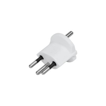 Fixadapter 3-Pol german auf Stecker CH T12, white, CEE7 auf T12 Fixadapter 3-Pol german auf Stecker CH T12, white, CEE7 auf T12