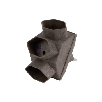 STEFFEN Fiche de branchement 3 x T13 à partir de marc de café, en forme d'étoile – Marron STEFFEN Fiche de branchement 3 x T13 à partir de marc de café, en forme d'étoile – Marron