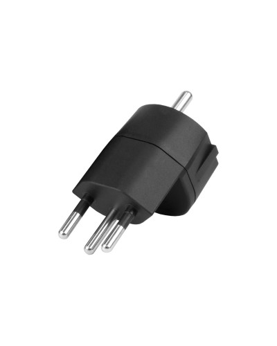Fixadapter 3-Pol german auf Stecker CH T12, black , CEE7 auf T12 dezentral