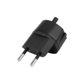 STEFFEN Adaptateur fixe 3 pôles allemand sur connecteur CH T11 noir, CEE7