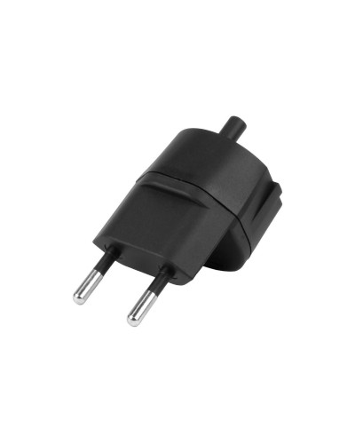 Fixadapter 3-Pol german auf Stecker CH T11, black , CEE7 auf T11 dezentral
