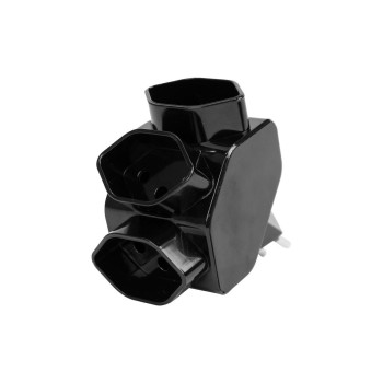 Steffen Mehrfachadapter 3xT13, sternförmig, sw