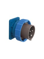 Steffen Palazzoli CEE Einbau-Stecker 16/3, 2LPE, 230V, 6h, IP66/IP67/IP69 vernickelt