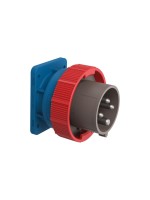 Steffen Palazzoli CEE Einbau-Stecker 16/4, 3LPE, 400V, 6h, IP66/IP67/69 vernickelt