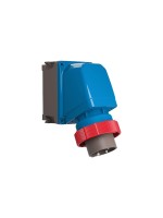 Steffen Palazzoli CEE 65° Wand-Stecker 16/4, 3LPE, 400V, 6h, IP66/IP67/69 vernickelt
