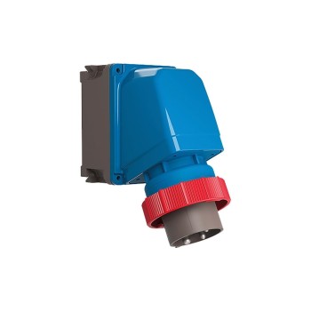 Steffen Palazzoli CEE 65° Wand-Stecker 16/4, 3LPE, 400V, 6h, IP66/IP67/69 vernickelt