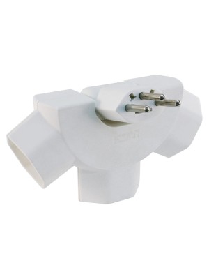 STEKO Fiche dérivative 3xT13 , modèle en étolie, protection enfants, blanc