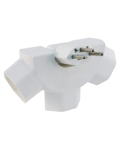 STEKO Fiche dérivative 3xT13 , modèle en étolie, protection enfants, blanc