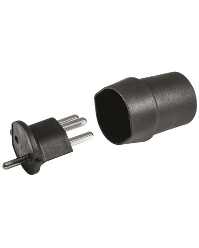 Adaptateur fixe à 3 pôles, pour brancher CH T23, noir, CEE7 à T23
