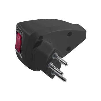 STEFFEN Reset Fiche T12, 3 pôles rotative, avec protection, en noir STEFFEN Reset Fiche T12, 3 pôles rotative, avec protection, en noir