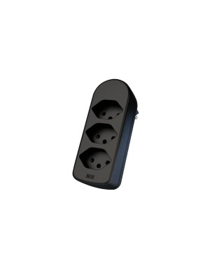 Adaptateur de prise IEC 320 vers T13, noir, 65°, pour onduleurs